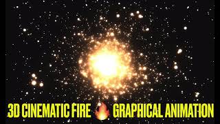 3D cinematic Fire  Graphical Animation 4K footage(Copyright free fire background)Fire motion Vlog