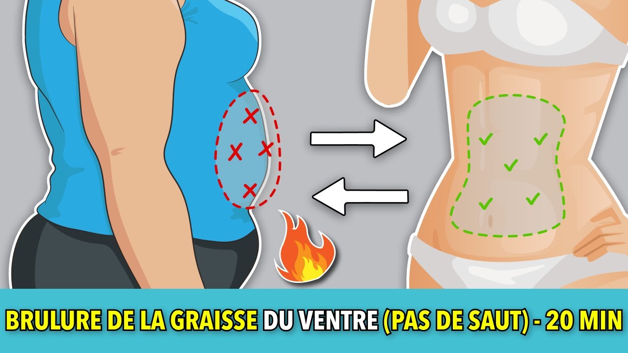 20-Min séance brûle-graisse du ventre pour les débutants-un