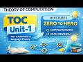 TOC Unit 1 | Automata Theory | Theory of Computation | Semester Exams  TFL
