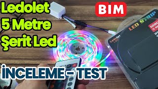 BİM Ledolet 5 Metre RGB Şerit Led İnceleme ve Test | Şerit Led Modları ve Işık Şiddeti