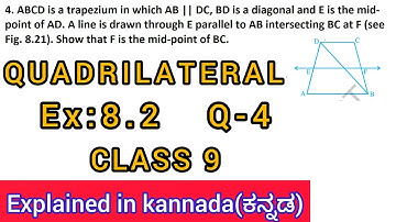 abcd is a trapezium in which ab parallel to dc bd is a diagonal and e is the midpoint of ad