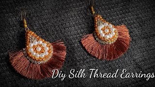 Diy Silk Thread Earrings | tassel earrings | Thread Jewellery | Foam Sheet earrings | unique designs