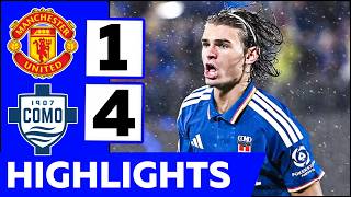 Manchester United vs Como (1-4) • Nico Paz & Zirkzee Goal • UEFA Champions League Highlights