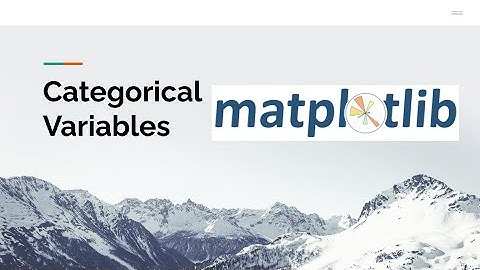 Plotting Categorical Variables with matplotlib