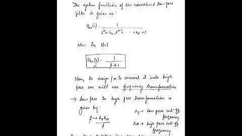 Lecture 20 High pass filter