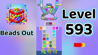 Beads Out Level 593 Walkthrough 🧩✨ | Tricky Bead Puzzle Solution | Go Answer