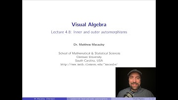Visual Algebra, Lecture 4.8: Inner and outer automorphisms