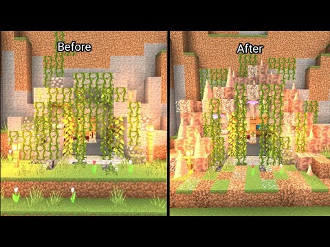 Minecraft | How to Modification Simple starter Cave house | Tutorial ...