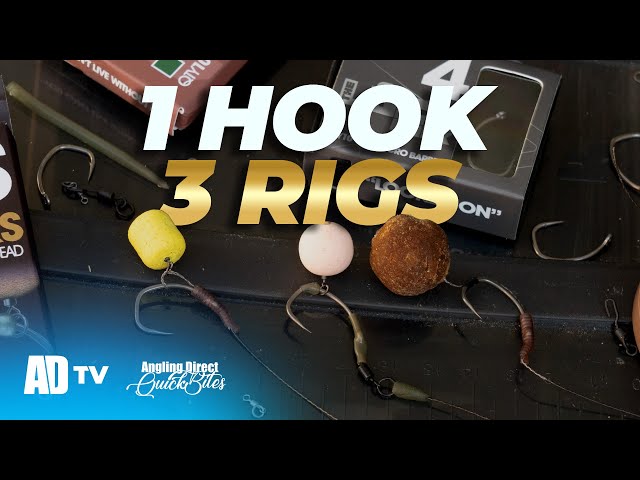 One Hook 3 Great Carp Rigs - Pop Up rig, Wafter Rig & Bottom Bait Rig -  Carp Fishing Quickbite 