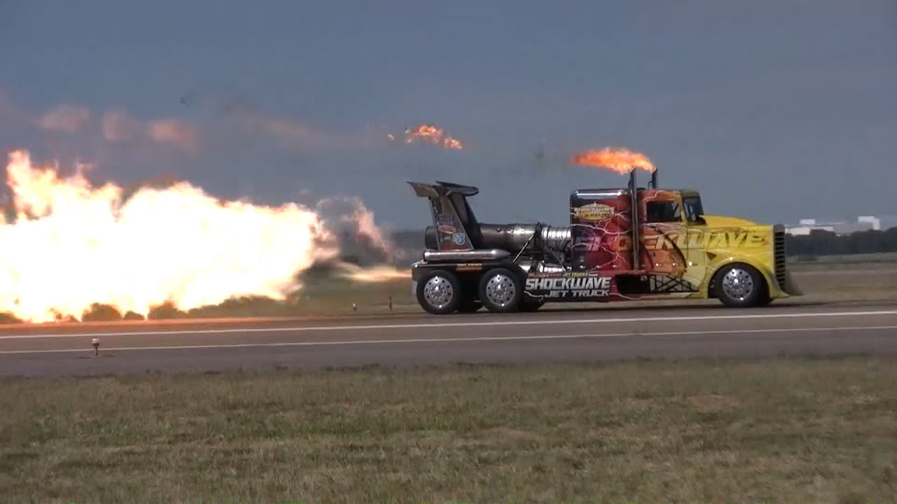 The Shockwave Jet Truck at Alliance Airshow 2019 YouTube