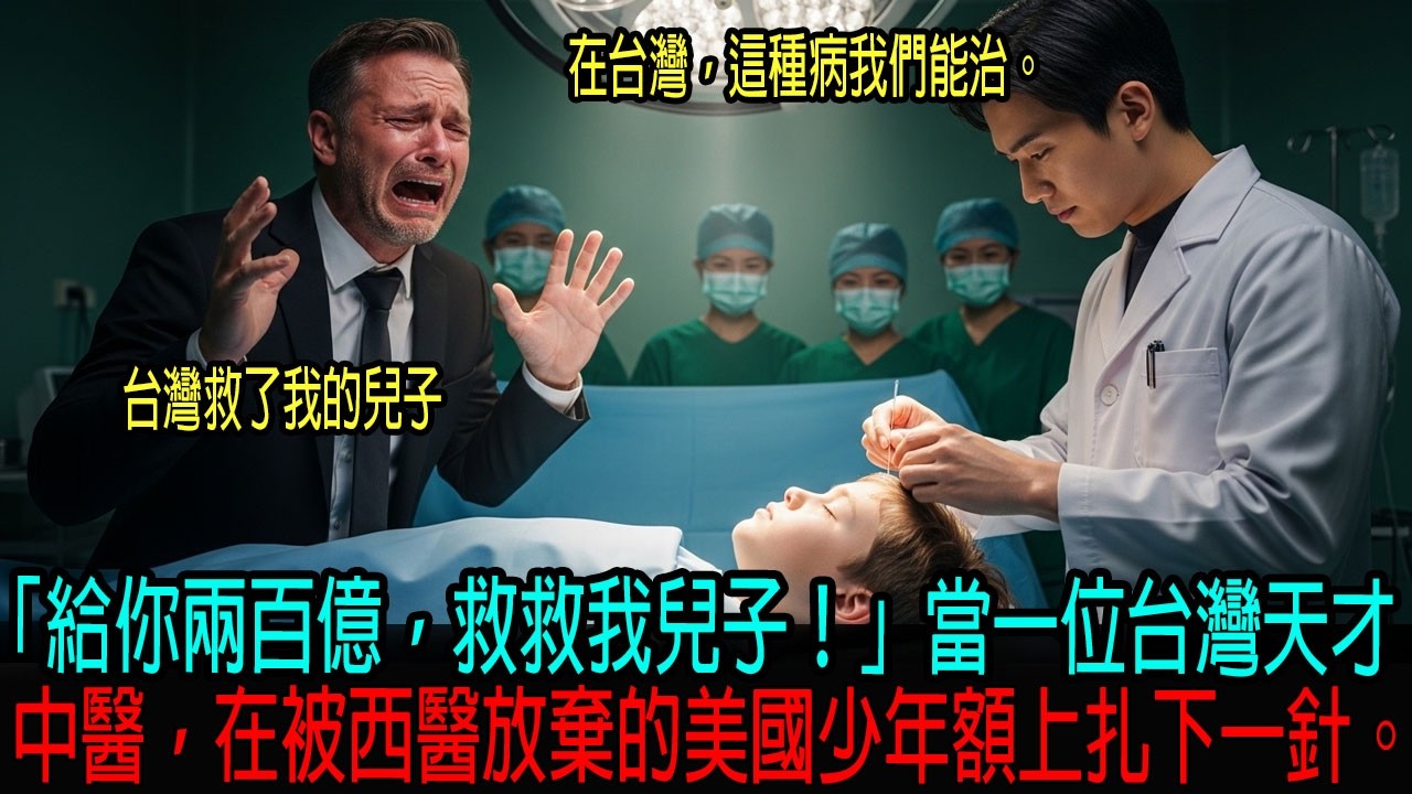 [海外感人故事]  美國頂尖醫生也對一位億萬富翁的兒子束手無策，但就在台灣少年在他臉上扎下一根針的那一刻…奇蹟發生了，連失語症都治好了！｜感人的故事｜有聲書｜AI故事