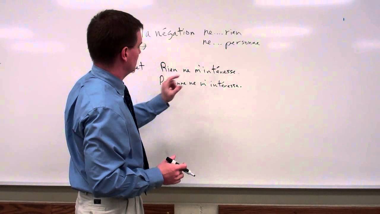 la négation avec ne rien et ne personne - YouTube