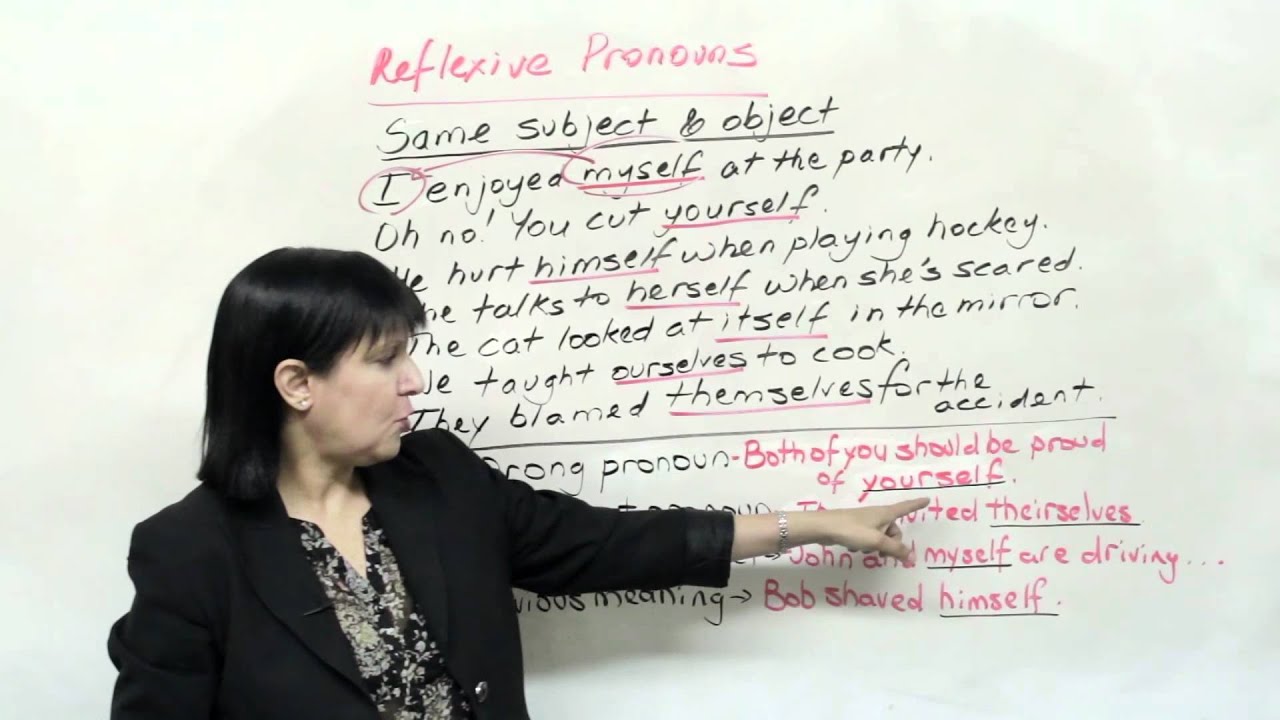 ⁣4 Grammar Mistakes: MYSELF, YOURSELF and Other Reflexive Pronouns