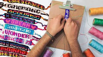 Como se faz aquelas pulseiras de linha com nome?