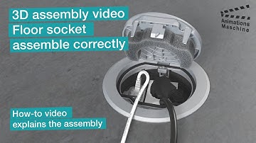 3D Installation video - Install the floor socket cable outlet correctly