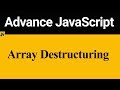 Array Destructuring in JavaScript (Hindi)