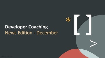 Oracle Developer Coaching: December News Edition