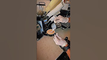 latte art tutorial ☕ #shorts #coffee #latteart #youtubeshorts