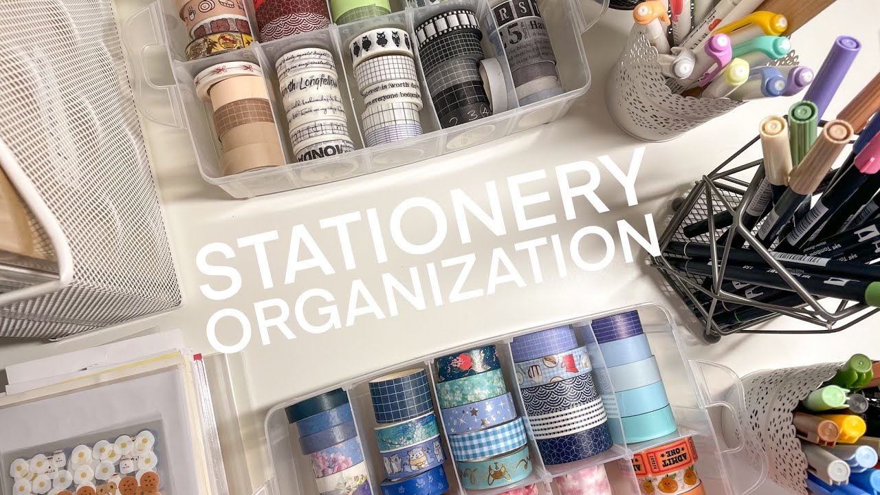 stationery organization & desk makeover 🖇 YouTube