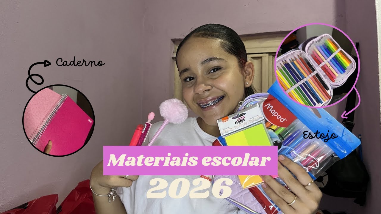 MEU MATERIAL ESCOLAR COMPLETO! (tô apaixonada 😭) 🏫📍