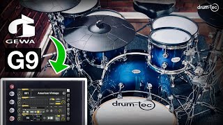 Gewa G9 e-drum workstation on drum-tec pro 3 HOTSPOTLESS electronic drums