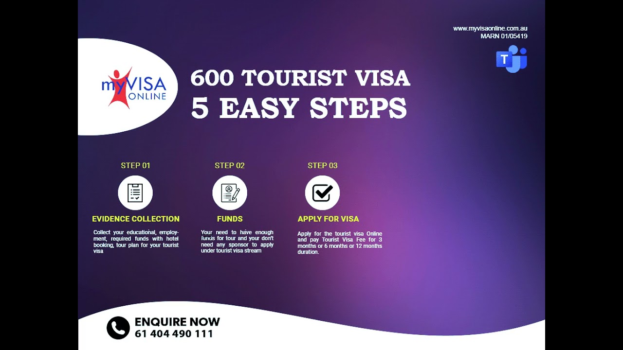 tourist visa subclass 600 checklist