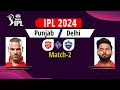 IPL 2024 - 2nd Match | Punjab Vs Delhi Details & Playing 11 | PBKS Vs DC IPL 2024 Match-2 Preview | Mp3 Song