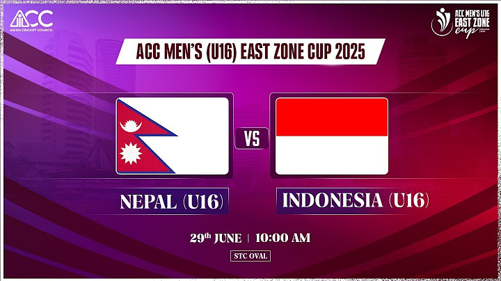NEPAL U16 vs INDONESIA U16 | ACC Men's U16 East Zone Cup 2025