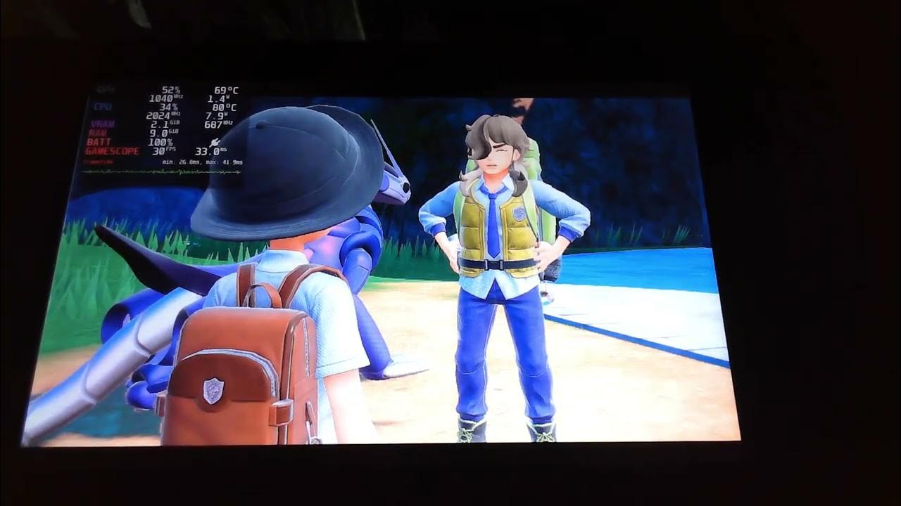 Pokémon Violet running on Steam Deck (LCD version) Emulation Station