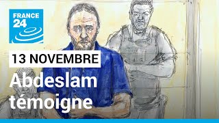 Procès des attentats du 13 novembre : Salah Abdeslam témoigne pour la deuxième fois • FRANCE 24
