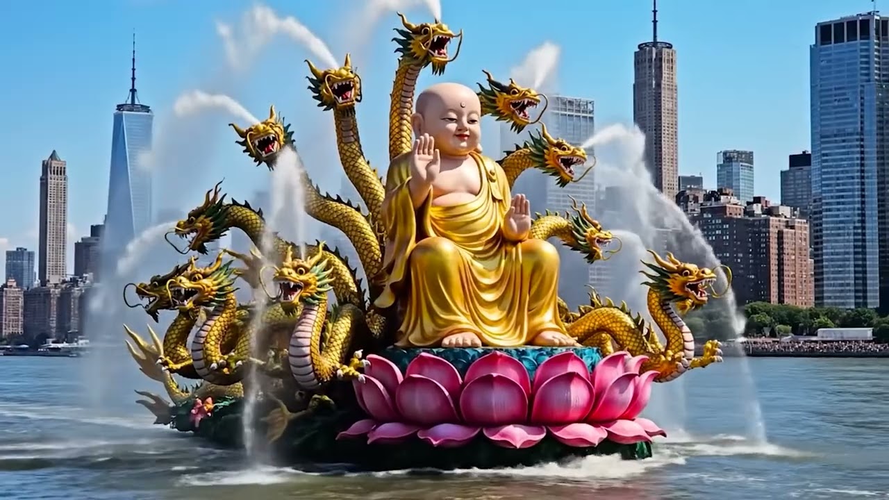 Lễ hội Phật giáo trên sông New York 2026  Cuộc rước tượng Phật nổi khổng lồ gây chấn động thành phố
