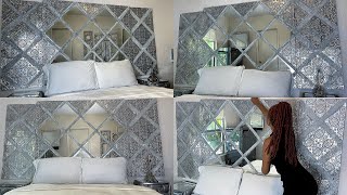 DIY MIRRORED HEADBOARD