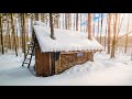 Jai pass la nuit dans une fabuleuse cabane en rondins seul avec la nature sauvage