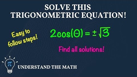How to Solve Trigonometric Equations with a Single Cosine Function