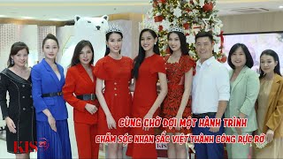 TOP 3 HHVN 2020 TỎA SÁNG RỰC RỠ TRONG BUỔI ĐẾN THĂM VĂN PHÒNG NTT KIM CƯƠNG KIS22