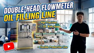 Double head filling machine for edible oils | 1-20L filling range | auto capping | can be upgraded 