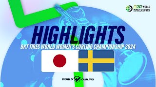 JAPAN v SWEDEN - BKT Tires World Women's Curling Championship 2024 - Highlights