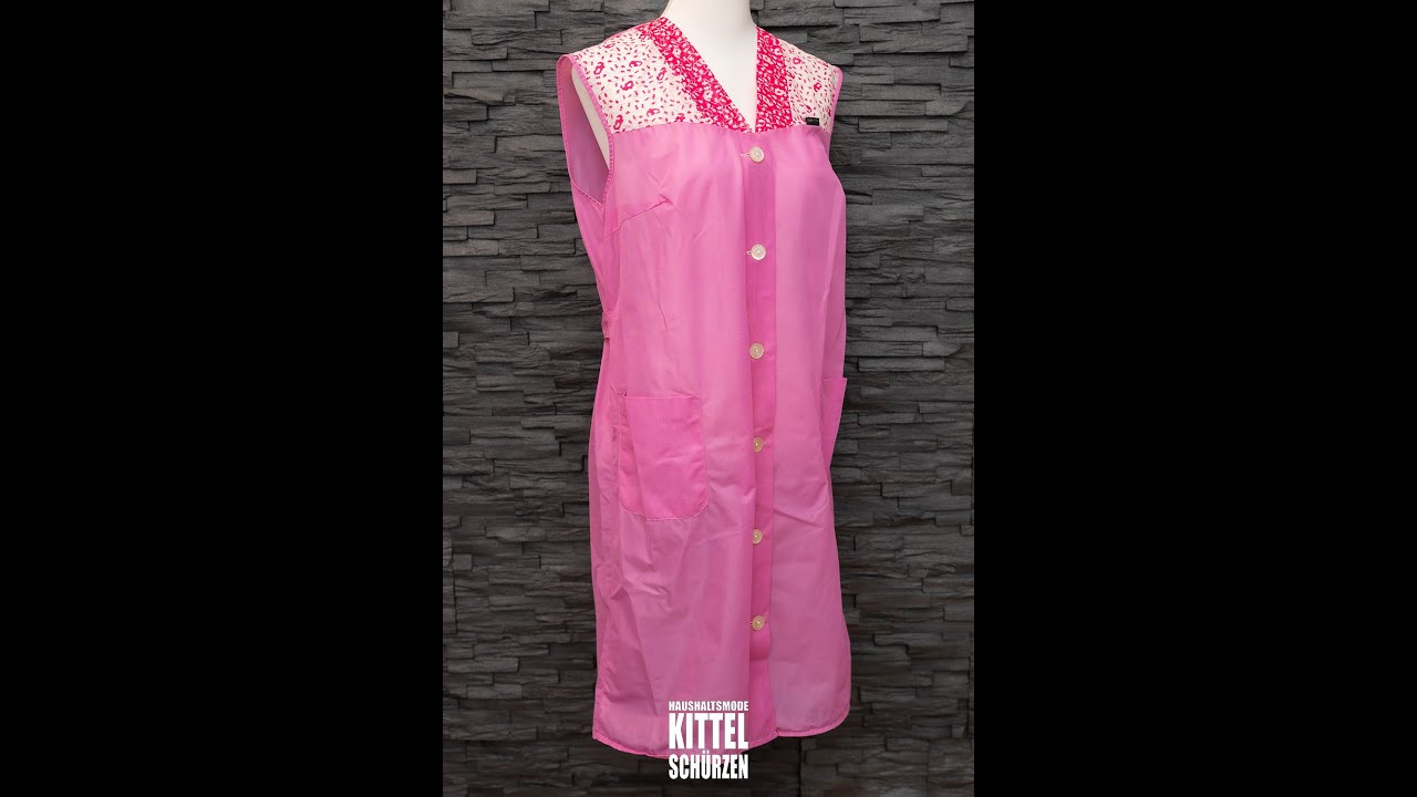 Kittel Nr. S1537 - FAL-KO DDR Dederonkittel mit Applikationen I Rosa I in Gr. m94 