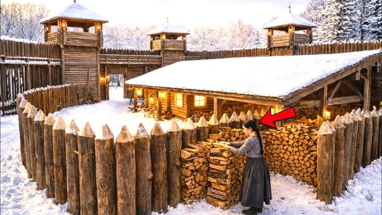 Neighbors Laughed When She Built a Fort Around Her House Until Her Firewood Stayed Dry All Winter
