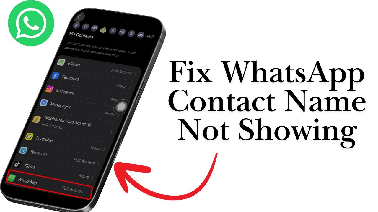 How to Fix WhatsApp Contact Name Not Showing on iPhone | Complete Guide