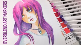 Arteza EVERBLEND Alcohol markers- Speed drawing/Painting