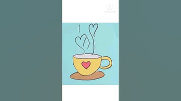 How to draw tea cup easy ways #simpledrawing #drawing #youtubeshorts #cupdrawing