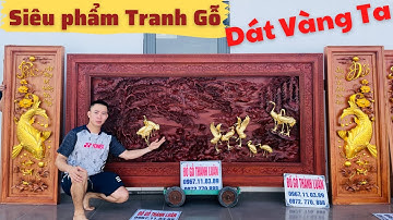 Tranh Cửu Hạc và Tranh Cá Chép Gỗ Hương Do Nghệ Nhân chế tác, dát vàng ta