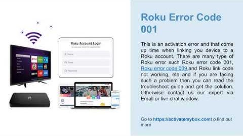 Roku Error Code 001, 009 | Roku.com/link