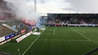 Malmö supportrars tifo inför matchen mot ÖSK