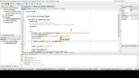 Retrieve data from mysql database using java on netbean tool