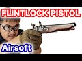 KTW FLINTLOCK PISTOL Airsoft review フリントロックピストル 木製ストック付きカスタム エアガン レビュー マック堺のレビュー動画