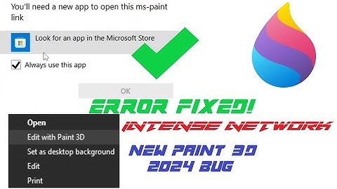 Paint 3D Error Fixed (You