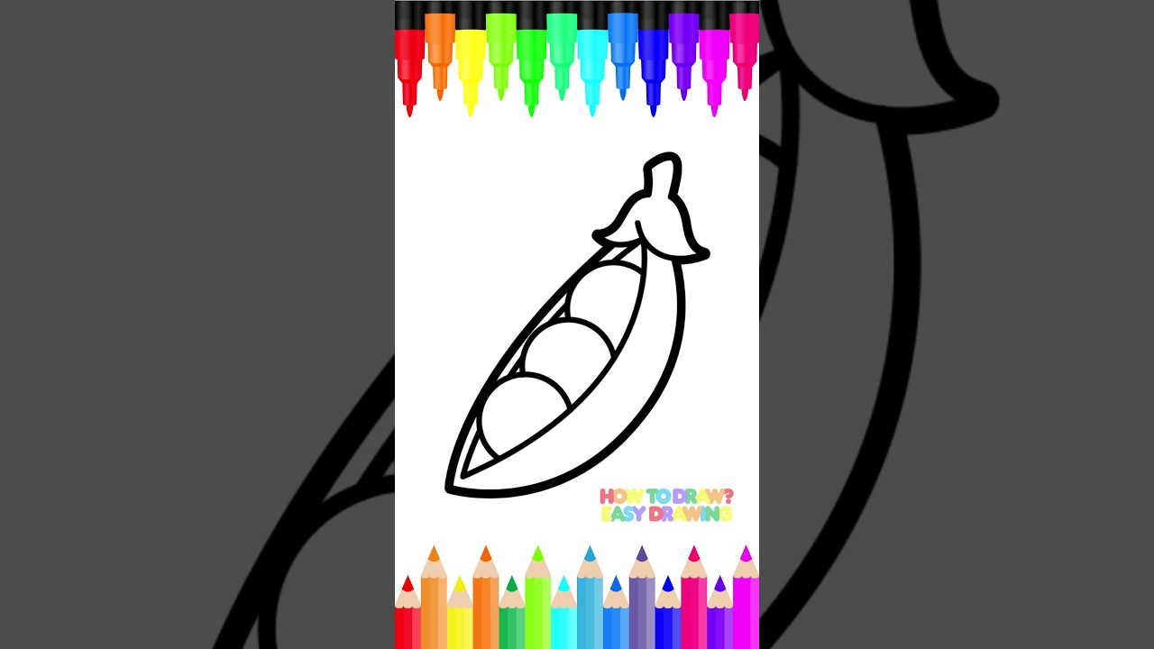 Learn to Draw a Peas | Step by Step Drawing Tutorial for Kids | Easy Drawing for Kids 