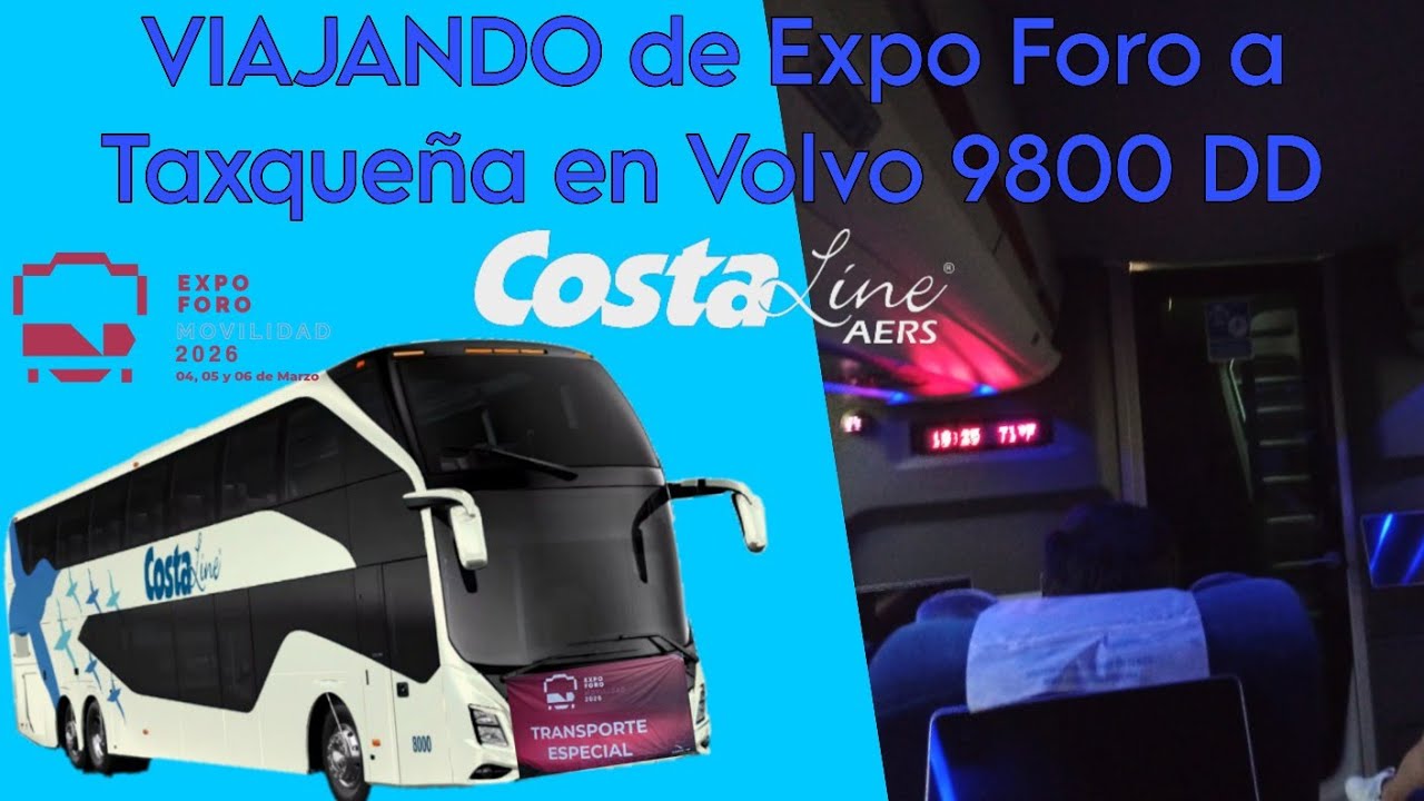 VIAJANDO en Volvo 9800 DD de Costa Line AERS a Taxqueña 